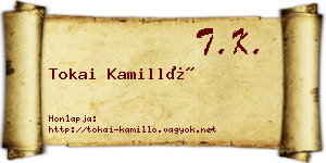 Tokai Kamilló névjegykártya